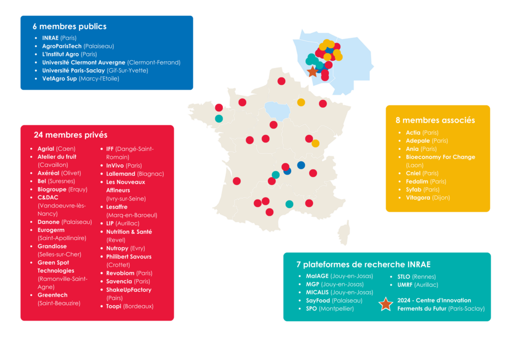 Carte de France avec membres FdF